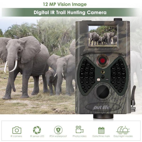 

outlife hc 300a night vision hunting camera hd 1080p 12 mp trail video scouting infrared ir leds wildlife cameras