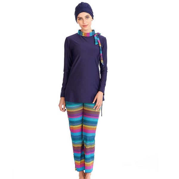

long sleeve muslim swimwear plus size full body swimsuit for women sport hijab burquini mujer musulmana modest clothing swim wear