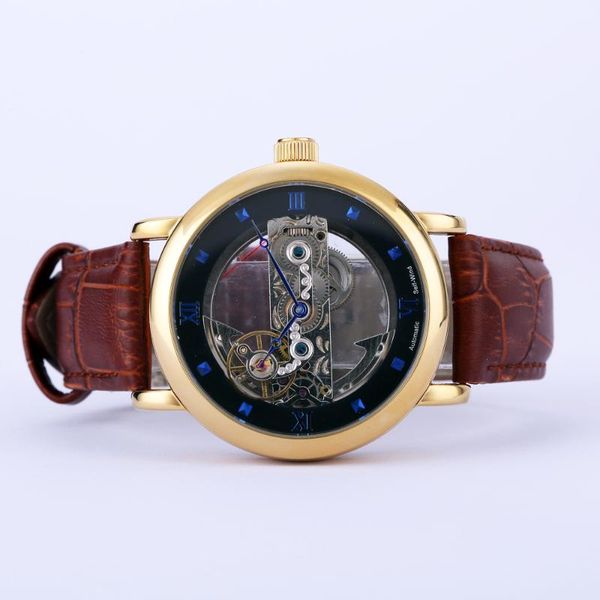 

wristwatches women mechanical watches self-wind female automatic clock mulheres relÃ³gios mecanicos ladies timepieces reloj, Slivery;brown