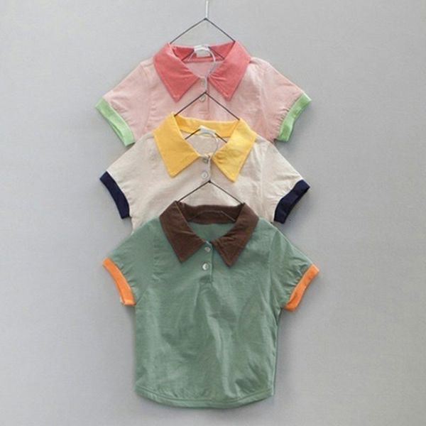 

kids short sleeve pure color summer infant newborn clothes loose baby boy girl t-shirt black friday izet, Blue