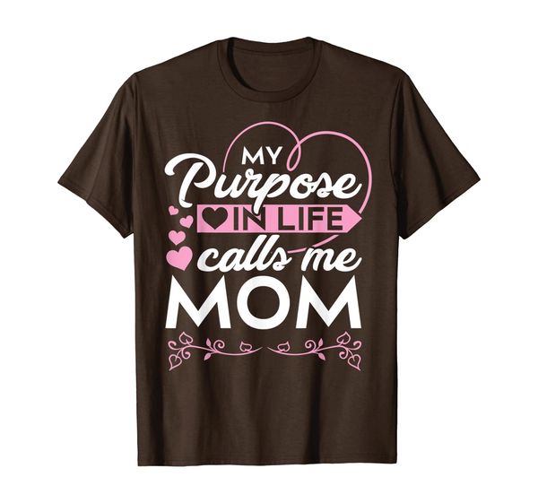 

my purpose in life calls me mom mothers day t-shirt, White;black