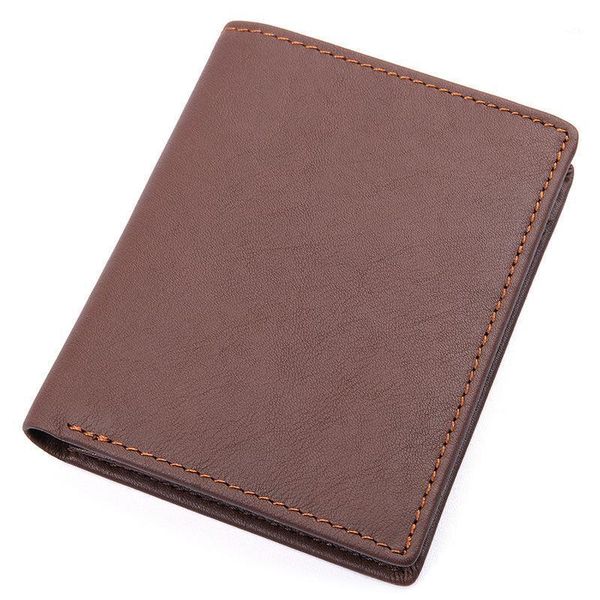 

genuine cow leather wallet for men male vintage business short small wallets purse with card holder coin pocket money bag1, Red;black