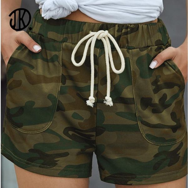

women's shorts 2021 fashion camouflage print short high waist streetwear overalls rolled casual loose summer beaching panties xl, White;black