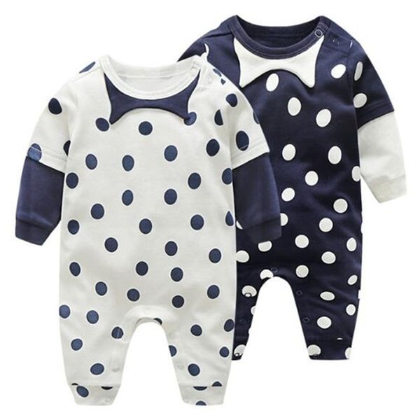 

baby boys girl rompers kids spring autumn dot born clothes 210521, Blue