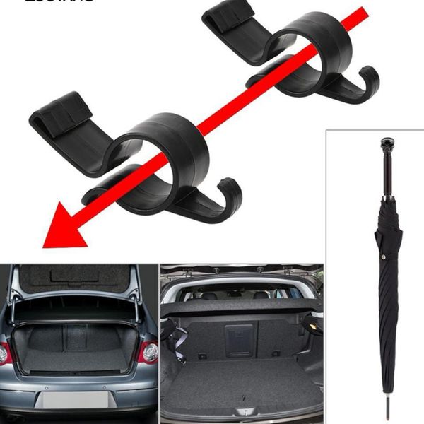 

2pcs/set umbrella holder trunk organizer car rear mounting bracket towel hook