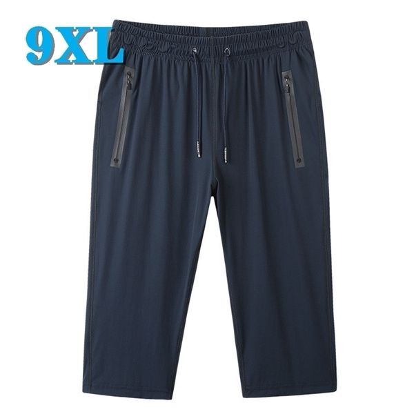 Calções masculinas Sweatpants Estilo de Verão Casuais Calças Oversized Sportswear Esportes Esportes Cortete Calças Overpyight Plus Size 210713