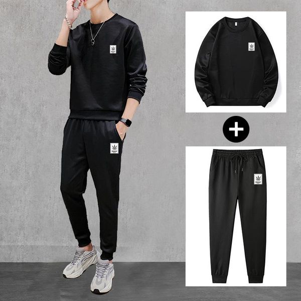 

men's tracksuits sports suit spring and autumn casual 2021 style matching handsome tide, Gray