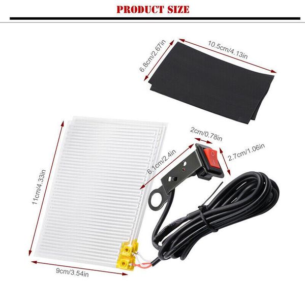 

handlebars 2pcs heated hand grip pad 12v 10w motorcycle dustproof safe replacement