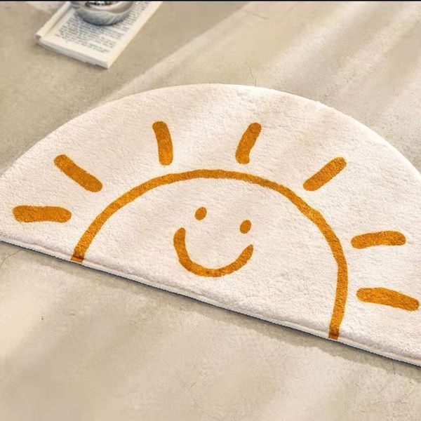 

bath mats semi circular bathroom mat imitation cashmere non-slip carpet kitchen toilet shower room absorbent door