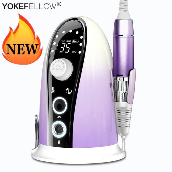 

nail drill & accessories 35000rpm machine acrylic gel polish with hd display foot control chargable manicure professional sander