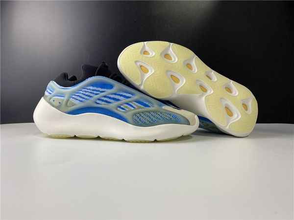 

kanye west700 v3 azareth mens womens running shoe blue grey white fashion sneakers
