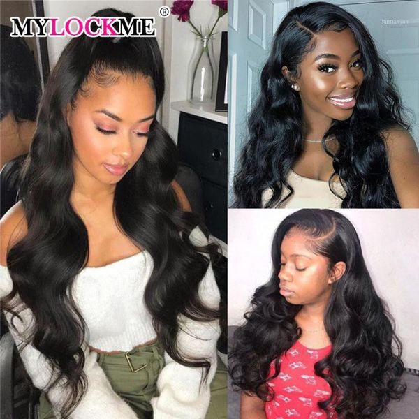

body wave 4x4 lace closure wigs brazilian human hair pre-plucked wig remy for black women1, Black;brown