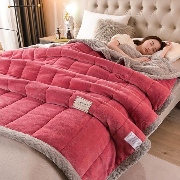 

blankets three layer thickened blanket coral velvet spring and autumn farley