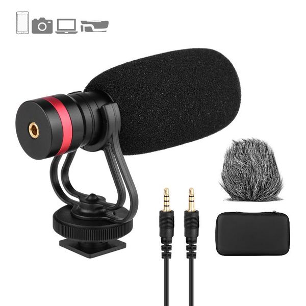 

mini microphone mic cardioid condenser anti- mount 3.5mm trs and trrs audio output for smartphones cameras microphones