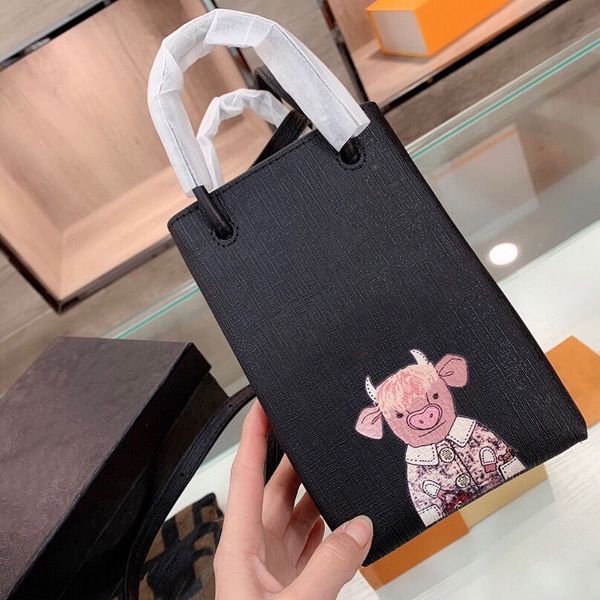 

mobile phone bag pocket wallets cross-body bags oil wax skin alligator pattern little wallet with gift box e