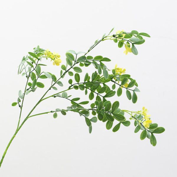 

locust tree branch with fake green leaves soft plastic artificial flowers for decoration flores home wedding decor plants decorative & wreat