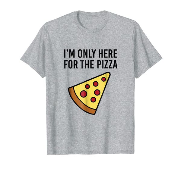 

i'm only here for the pizza t-shirt - foodie funny tee, White;black