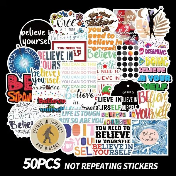 

50pcs mixed skateboard stickers inspirational quote motivational for car laphelmet stickers pad bicycle bike motorcycle ps4 notebook guitar