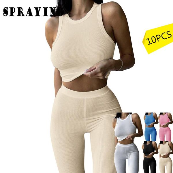 

women's two piece pants wholesale items in bulk women set tank solid color tracksuit sport suit casual lounge wear s7196, White