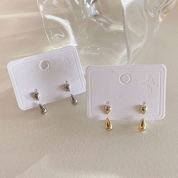 

water metal earrings female simple temperament personalized fashion earrings style