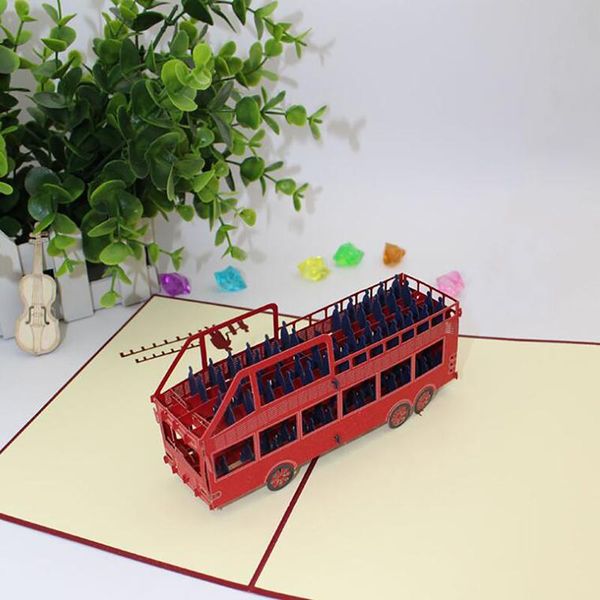 

greeting cards 1pcs birthday gift car model 3d handmade up laser cut postcard kraft with envelope gifts