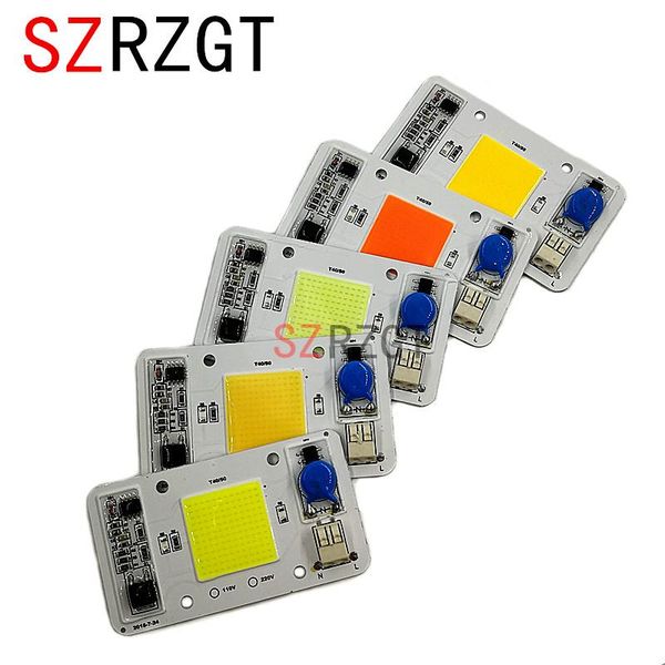 

light beads dimmable led cob lamp chip 50w ac110v 220v input smart ic driver fit for diy floodlight spotlight