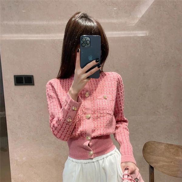 

women's knits & tees spring peach sweater cardigan high waist lovely lady knitted pull femme jersey mujer, White