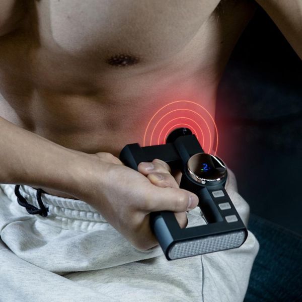 

massage fascia gun for body relax fitness equipment compress lcd display heating therapy accessories