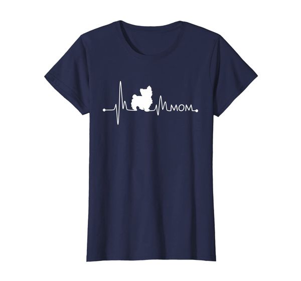 

Womens Yorkie Heartbeat Mom Shirt Ekg Pulse Yorkie Lover Small Dog, Mainly pictures