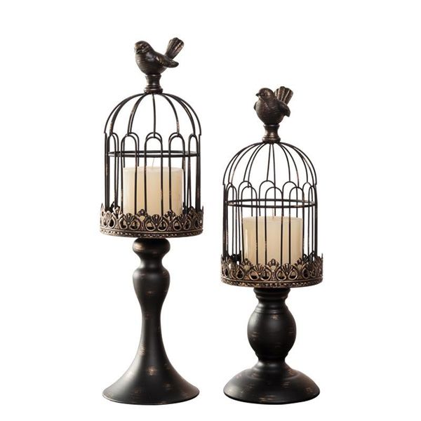 

candle holders european style home decoration lantern iron wedding props stage creative simple deskornaments birdcage model b