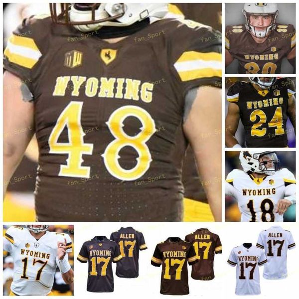 

custom wyoming football jersey ncaa college josh allen xazavian valladay levi williams isaiah neyor bertagnole charles hicks victor jones, Black