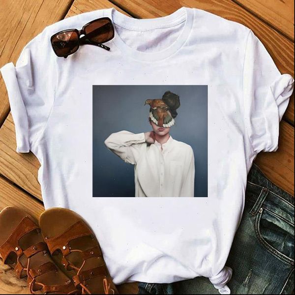 

womens t shirt harajuku aesthetics tshirt butterfly print short sleeve tees casual women female, White
