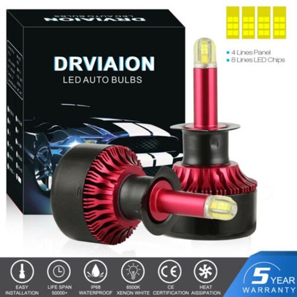 

9-32v bulbs fog headlight h1 ip68 kit super bright universal 18000lm car headlights