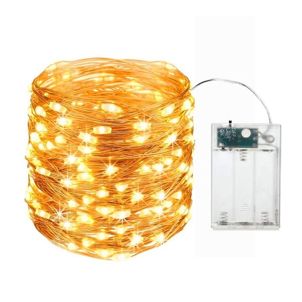 

3aa battery box led copper wire christmas decoration color string small night light