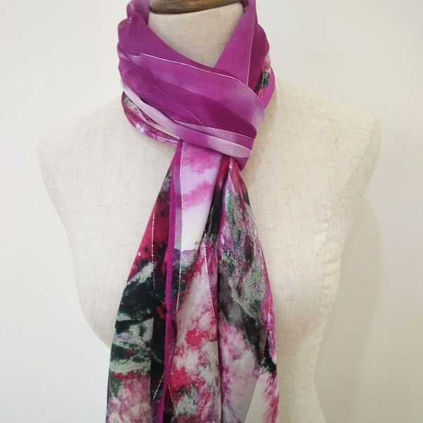 

scarves fashion innovation female ornaments scarf wild trend 2021 generous comfort soft floral, Blue;gray