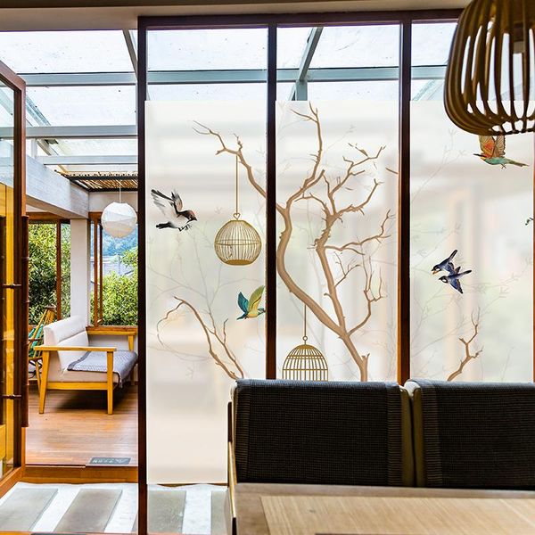 

window stickers custom glass glue bathroom translucent opaque matte chinese