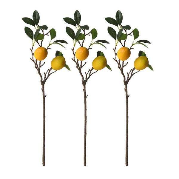 

decorative flowers & wreaths 3pcs simulation fruit branch props fake wedding party outfit vine home decor realistic artificial imitati
