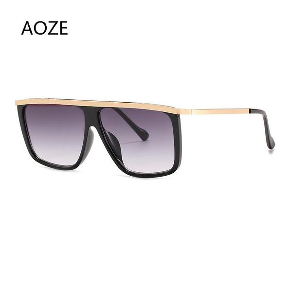 

classic big size square frame flat fashion sunglasses women retro 2169uv400, White;black