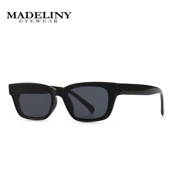 

sunglasses madeliny vintage square women 2021 luxury designer small frame cat eye sun glasses shades for gafas ma489, White;black