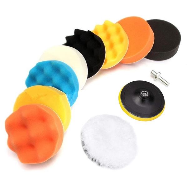 

care products 3 inch car polishing sponge pads kit foam pad buffer machine wax for removes scratches auto accessories