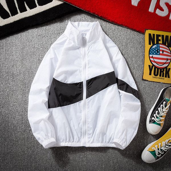 

fashion mens jacket autumn outwear windbreaker 2021 hoodie sun proofspring and summer brand coat outdoor zipper men's clothing hooded o, Black;brown