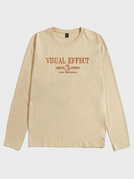 

men letter & figure print tee m4xm#, White;black