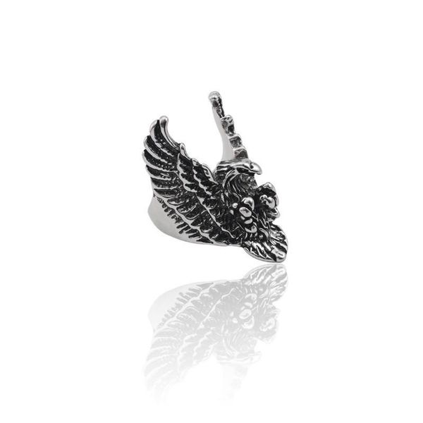 

cluster rings hip bop eagle punk neo-gothic animal for men vintage mens jewelry xmas halloween gift, Golden;silver