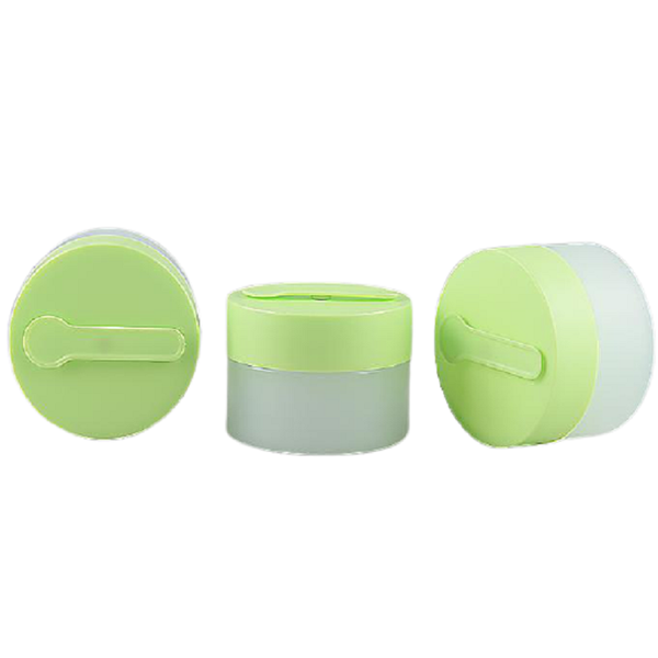 

storage bottles & jars 100g empty high-capacity plastic frosted round cosmetic cream light green screw lid packaging refillable containers 1
