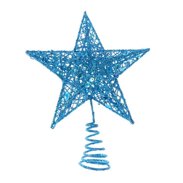 

christmas decorations 20cm tree iron star er glittering decoration ornaments (blue)