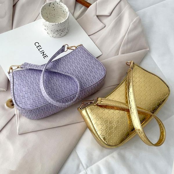 

evening bags simple shoulder vintage small armpit purse pu leather 2021 wave handbags luxury women hobos trendy