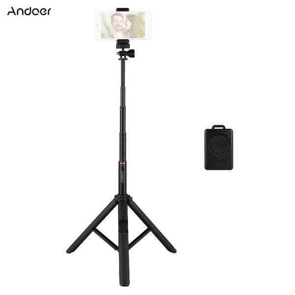 

andoer tripod stand handheld selfie stick cell phone with bt remote holder for smartphone small camera tripods