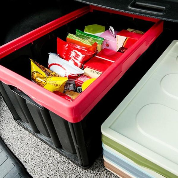 

car organizer trunk folding storage box with lid large capacity travel camping
