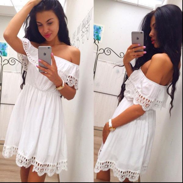 

bar vintage sweet white women dress lace beach summer fashion elegant neck casual dresses fz670, Black;gray