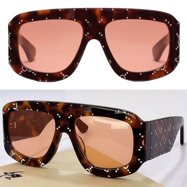 Übergroße rechteckige Sonnenbrille 0980S Neue Farbe Männer Frauen Luxus Retro-Stil Rahmen mit Buchstaben Mode Persönlichkeit wild schwarz Top-Qualität Designer-Brille